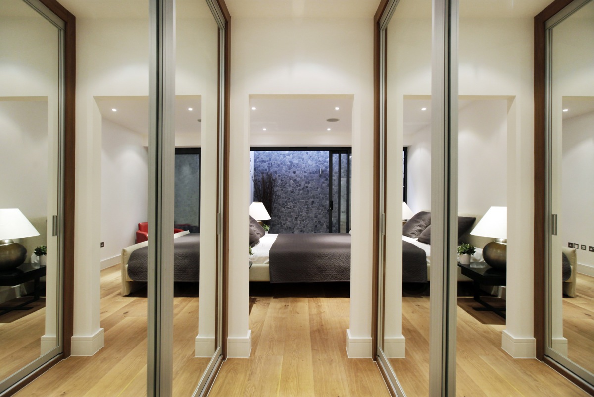 Bedroom with built in wardrobes