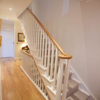 Remodelled Staircase of property in Haygarth Place, Wimbledon